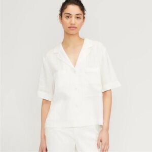 Everlane The Linen Workwear Shirt Women’s Buttondown Short Sleeve